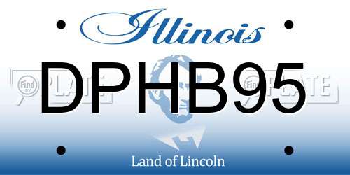 DPHB95 Illinois License Plate