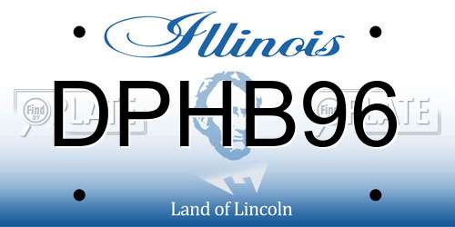 DPHB96 Illinois License Plate