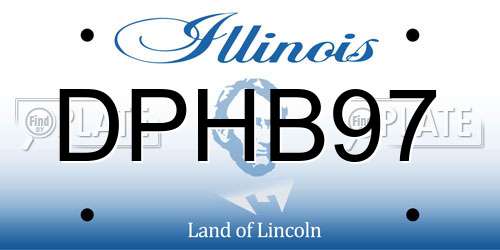 DPHB97 Illinois License Plate