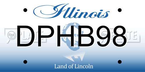 DPHB98 Illinois License Plate