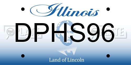 DPHS96 Illinois License Plate