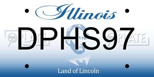 DPHS97 Illinois License Plate