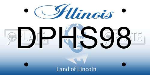 DPHS98 Illinois License Plate