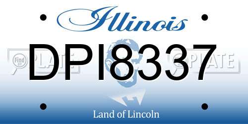 DPI8337 Illinois License Plate