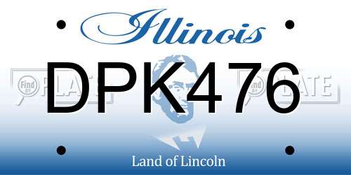 DPK476 Illinois License Plate