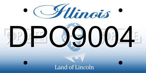 DPO9004 Illinois License Plate