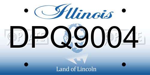DPQ9004 Illinois License Plate