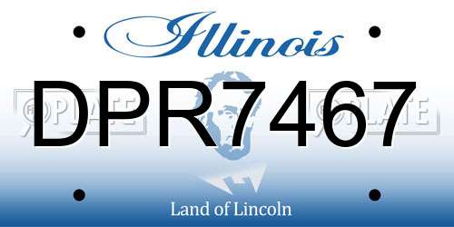 DPR7467 Illinois License Plate