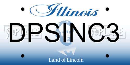DPSINC3 Illinois License Plate