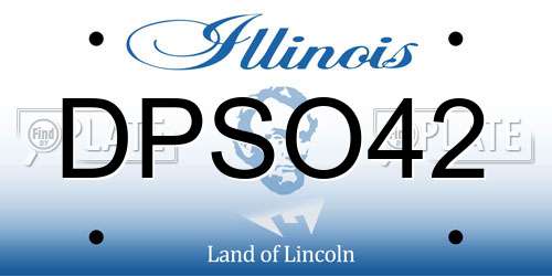 DPSO42 Illinois License Plate