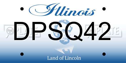 DPSQ42 Illinois License Plate