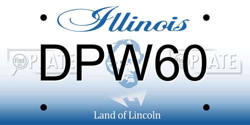 DPW60 Illinois License Plate