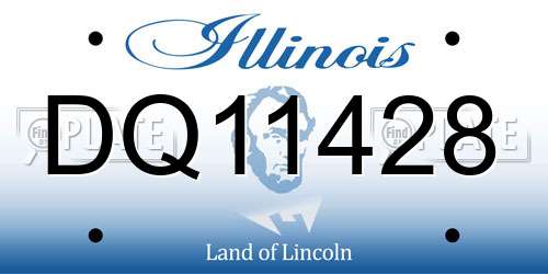 DQ11428 Illinois License Plate