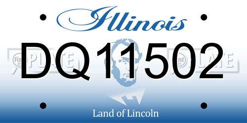 DQ11502 Illinois License Plate