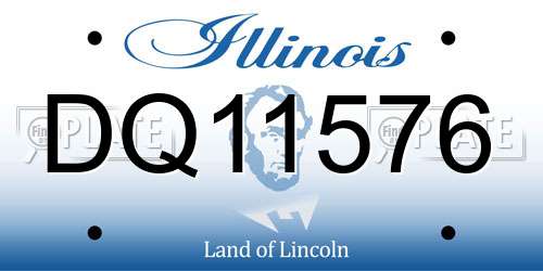 DQ11576 Illinois License Plate