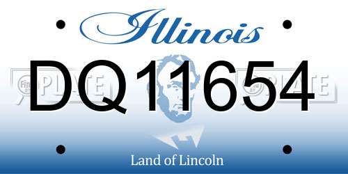 DQ11654 Illinois License Plate