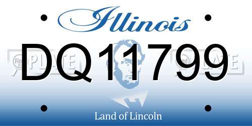DQ11799 Illinois License Plate