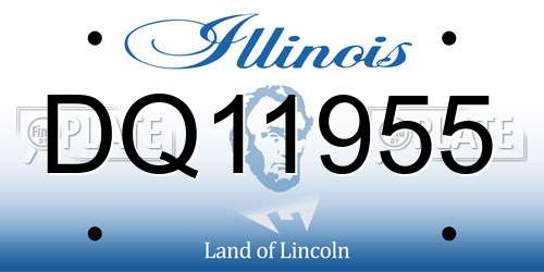DQ11955 Illinois License Plate