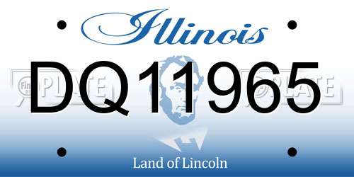 DQ11965 Illinois License Plate