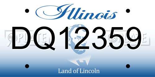 DQ12359 Illinois License Plate