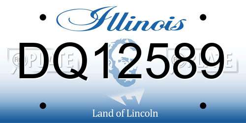 DQ12589 Illinois License Plate