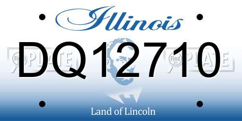 DQ12710 Illinois License Plate