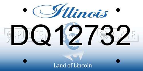 DQ12732 Illinois License Plate