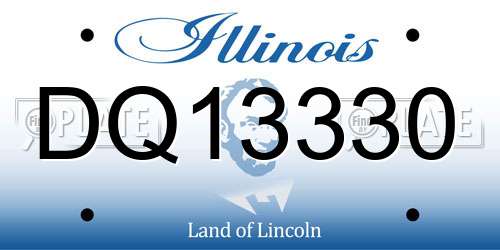 DQ13330 Illinois License Plate