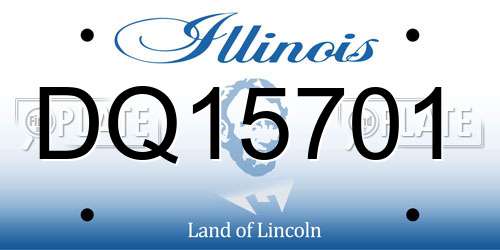 DQ15701 Illinois License Plate