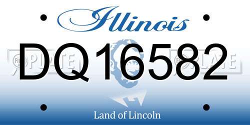 DQ16582 Illinois License Plate