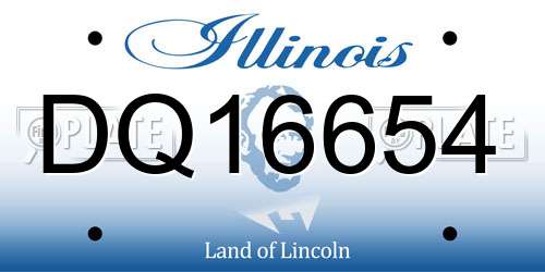 DQ16654 Illinois License Plate