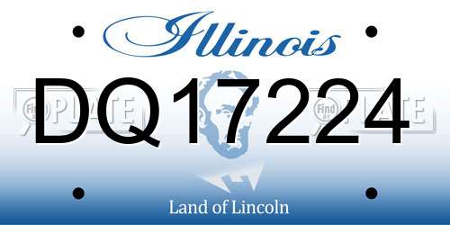 DQ17224 Illinois License Plate