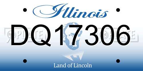 DQ17306 Illinois License Plate