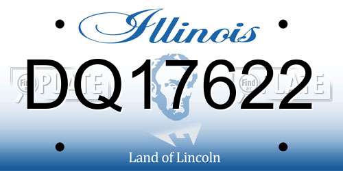 DQ17622 Illinois License Plate
