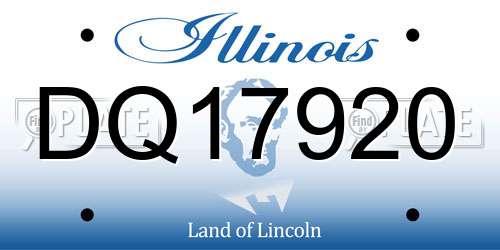DQ17920 Illinois License Plate