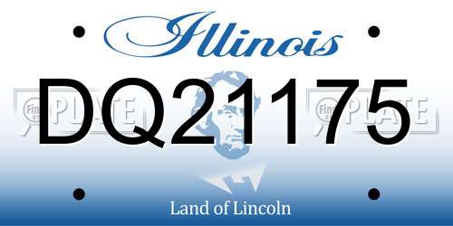 DQ21175 Illinois License Plate