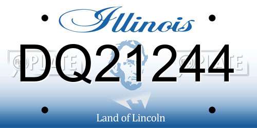 DQ21244 Illinois License Plate