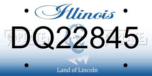 DQ22845 Illinois License Plate