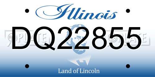 DQ22855 Illinois License Plate