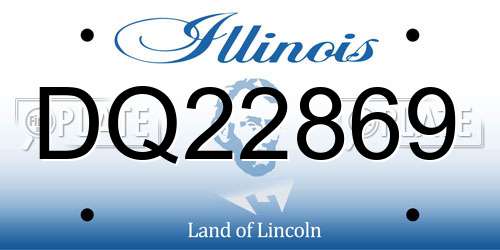 DQ22869 Illinois License Plate