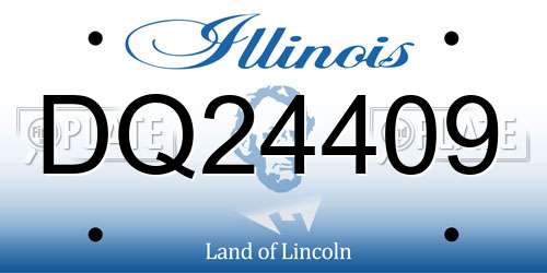 DQ24409 Illinois License Plate