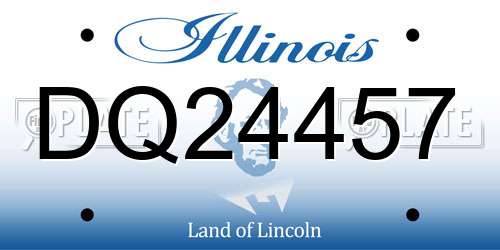 DQ24457 Illinois License Plate
