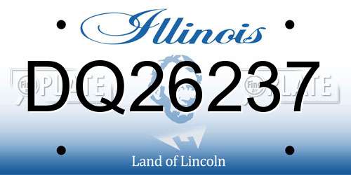 DQ26237 Illinois License Plate