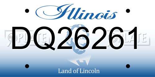 DQ26261 Illinois License Plate