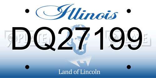 DQ27199 Illinois License Plate
