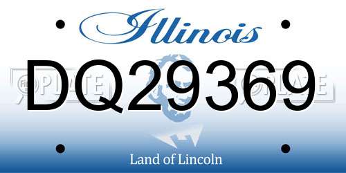 DQ29369 Illinois License Plate