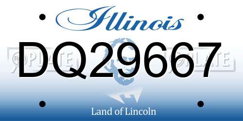 DQ29667 Illinois License Plate