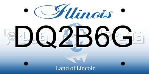 DQ2B6G Illinois License Plate