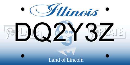 DQ2Y3Z Illinois License Plate