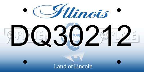 DQ30212 Illinois License Plate